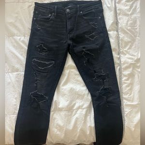Black AE flex jeans